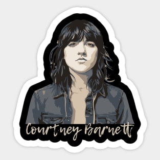 VINTAGE Courtney Barnett // INDIE FANS ART Sticker